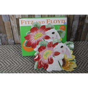 Fitz and Floyd Bunny Blooms Canape Plate
